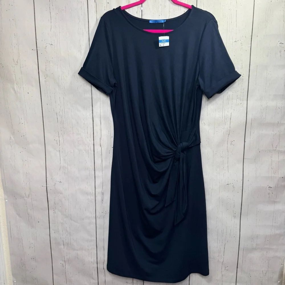 J.McLaughlin Leonora Navy Side Knot Dress XL NWT Classic Preppy Coastal Timeless